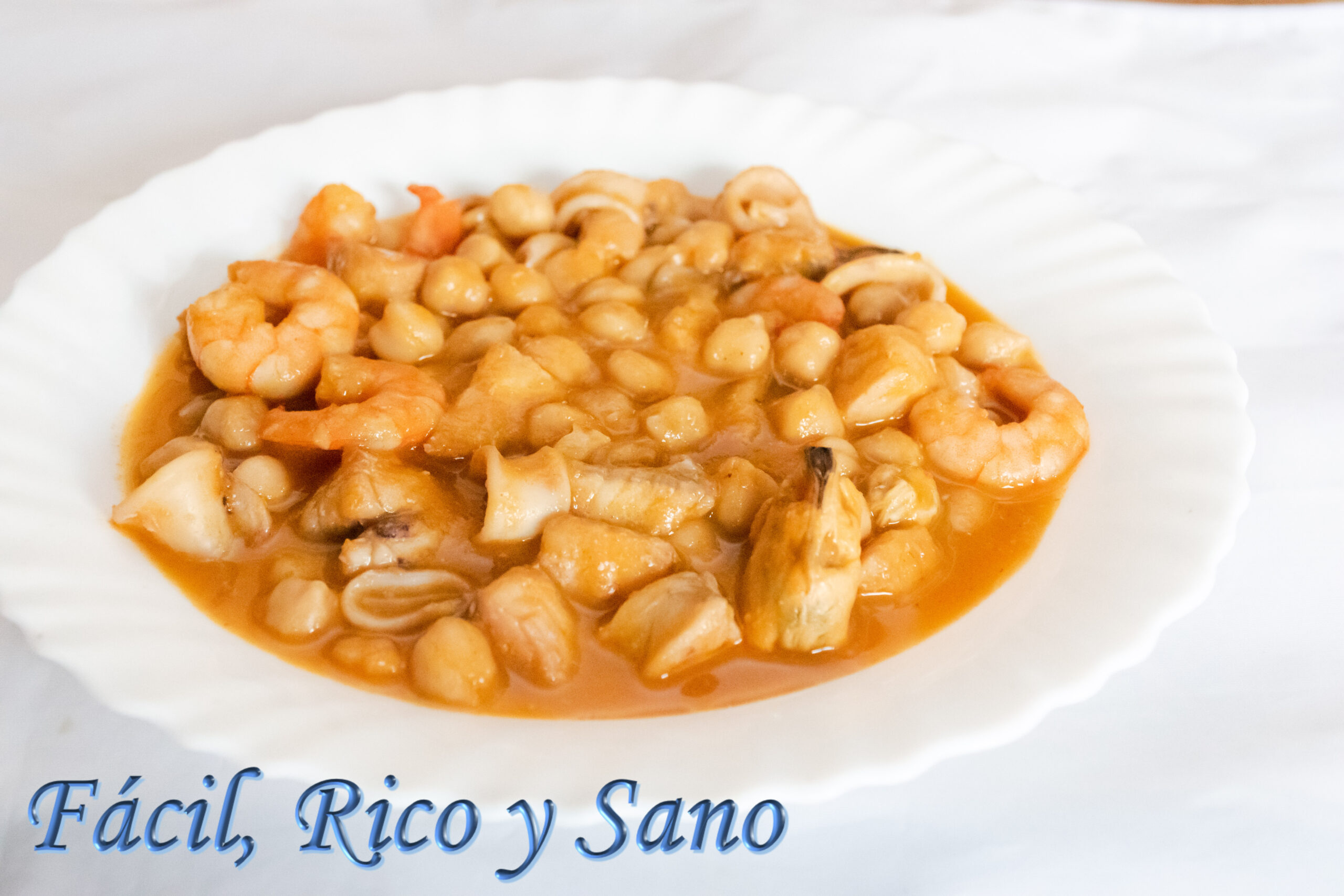 Garbanzos con marisco