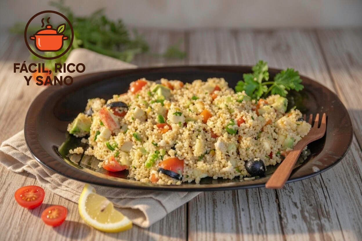 Ensalada de cuscus, verduras y frutos secos