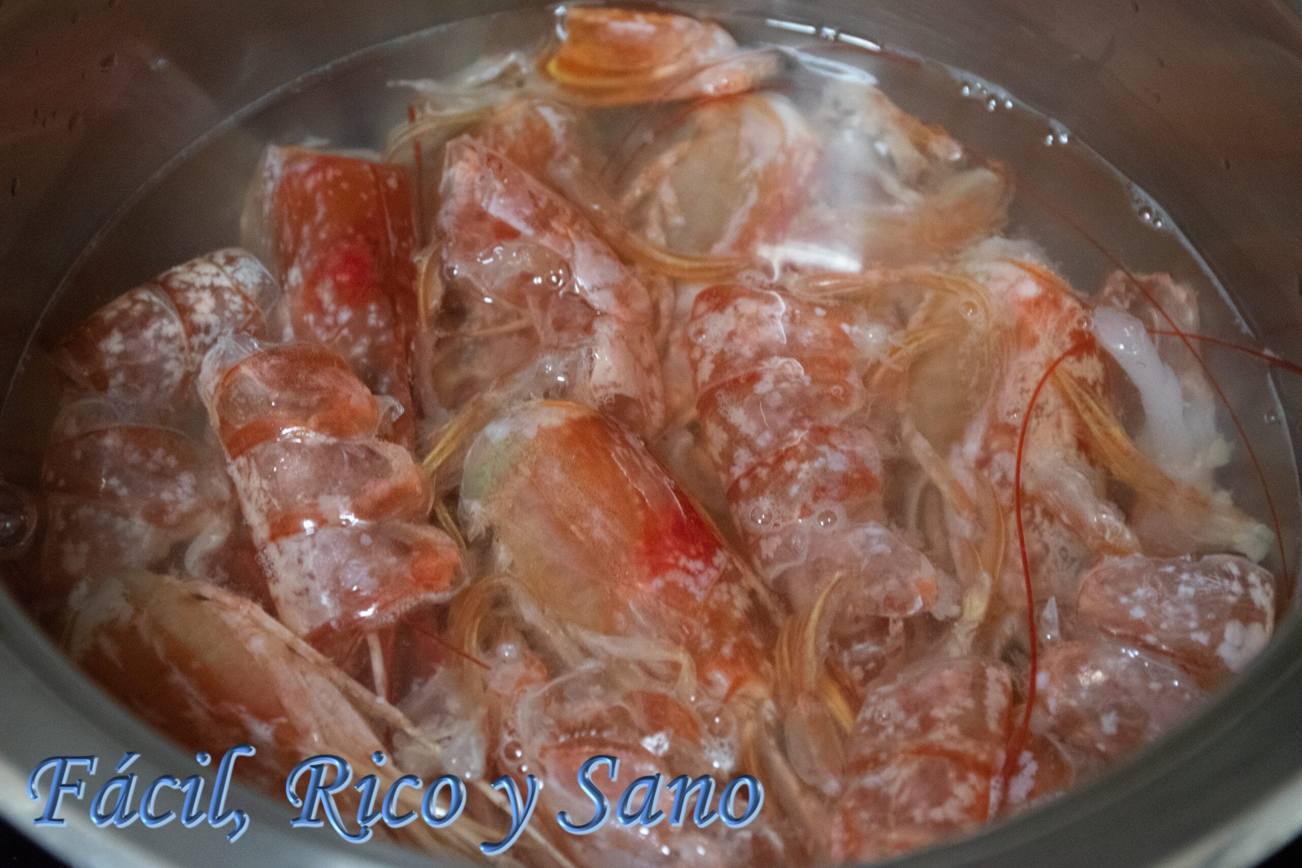 Cazuela de gambas al ajillo saludable