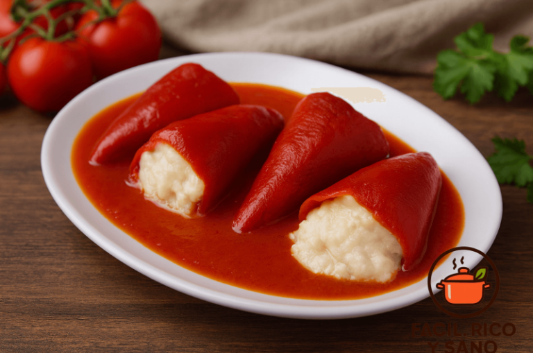 Pimientos de piquillo rellenos de bacalao