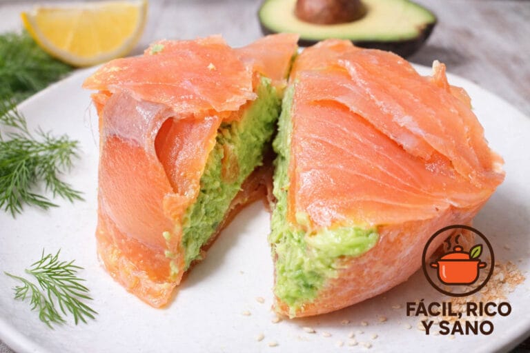 Tartaleta de salmón y aguacate