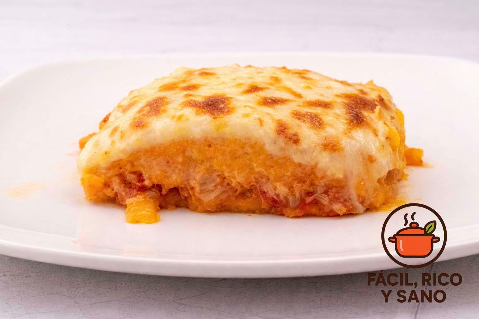 Boniato, patata y atún gratinado al horno