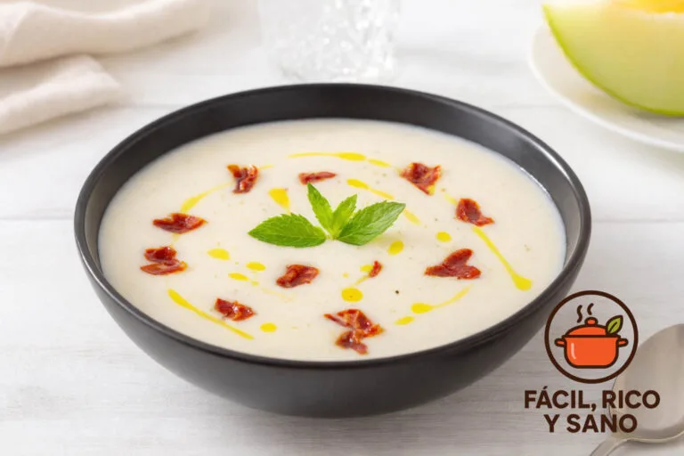 Sopa fría de melón con jamón
